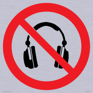 PV11768: P917 Prohibition: No headphones