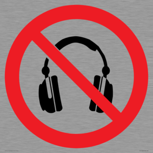 PV11768: P917 Prohibition: No headphones