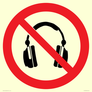 PV11768: P917 Prohibition: No headphones
