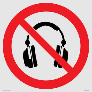 PV11768: P917 Prohibition: No headphones