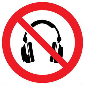 PV11768: P917 Prohibition: No headphones