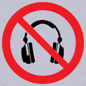 PV11768: P917 Prohibition: No headphones