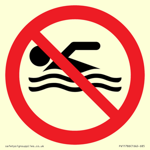 PV11786: P926 Prohibition: No swimming