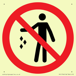 PV11794: P931 Prohibition: No littering