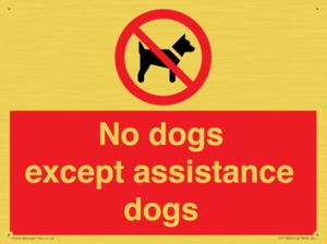 PV11820: No dogs except assistance dogs