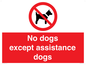 PV11820: No dogs except assistance dogs