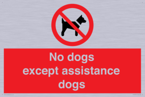 PV11820: No dogs except assistance dogs