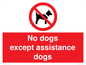 PV11820: No dogs except assistance dogs