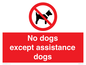 PV11820: No dogs except assistance dogs