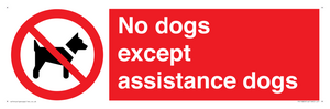 PV11820: No dogs except assistance dogs