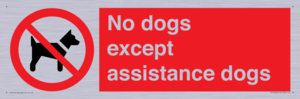 PV11820: No dogs except assistance dogs