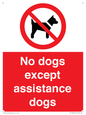 PV11820: No dogs except assistance dogs