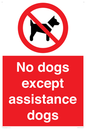 PV11820: No dogs except assistance dogs