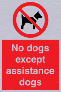 PV11820: No dogs except assistance dogs