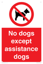 PV11820: No dogs except assistance dogs