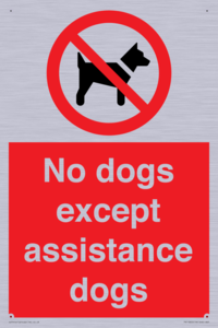 PV11820: No dogs except assistance dogs