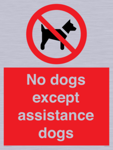 PV11820: No dogs except assistance dogs