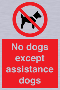 PV11820: No dogs except assistance dogs