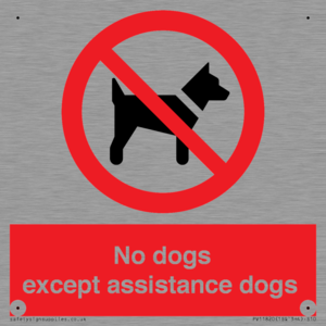 PV11820: No dogs except assistance dogs