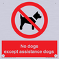 PV11820: No dogs except assistance dogs