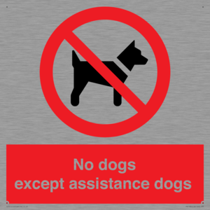 PV11820: No dogs except assistance dogs