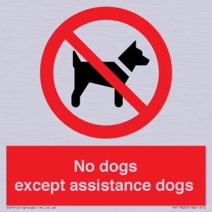 PV11820: No dogs except assistance dogs