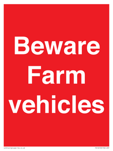 PV12018: Beware Farm vehicles