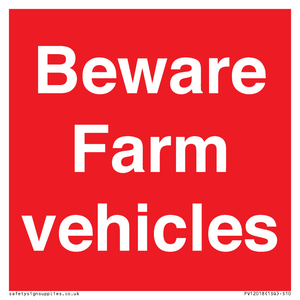 PV12018: Beware Farm vehicles