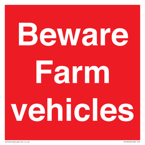 PV12018: Beware Farm vehicles