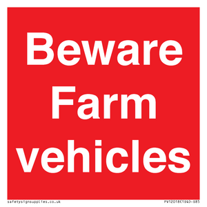 PV12018: Beware Farm vehicles