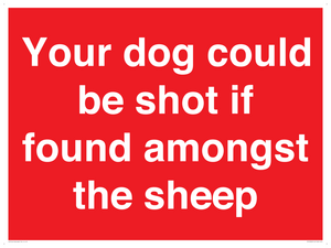PV12026: Your dog could be shot if found amongst the sheep