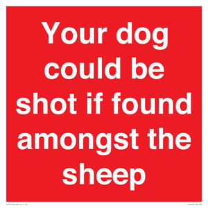 PV12026: Your dog could be shot if found amongst the sheep