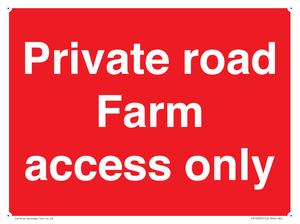 PV12035: Private road Farm access only