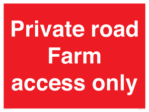 PV12035: Private road Farm access only