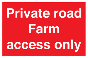 PV12035: Private road Farm access only