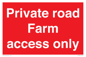 PV12035: Private road Farm access only