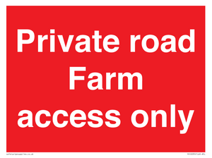 PV12035: Private road Farm access only
