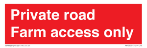 PV12035: Private road Farm access only