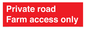 PV12035: Private road Farm access only