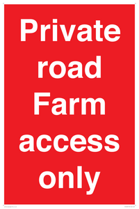 PV12035: Private road Farm access only