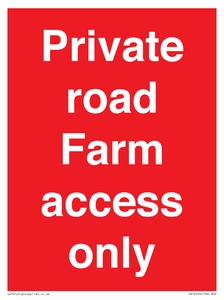 PV12035: Private road Farm access only