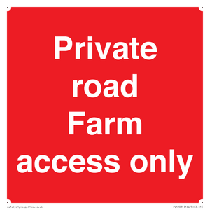 PV12035: Private road Farm access only