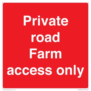 PV12035: Private road Farm access only