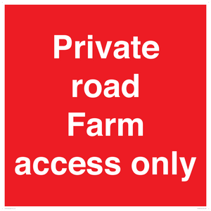 PV12035: Private road Farm access only