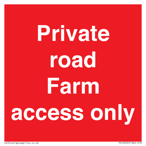 PV12035: Private road Farm access only