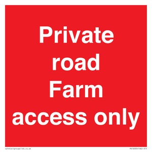 PV12035: Private road Farm access only