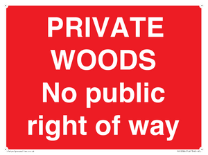 PV12084: PRIVATE WOODS No public right of way