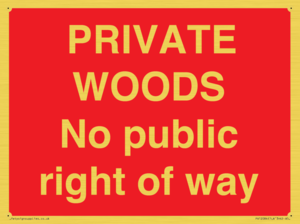 PV12084: PRIVATE WOODS No public right of way
