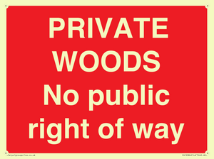 PV12084: PRIVATE WOODS No public right of way