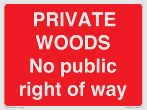 PV12084: PRIVATE WOODS No public right of way